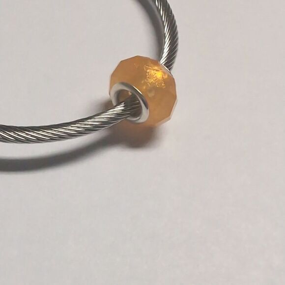 Orange Glittery Charm for Pandora Style Bracelet‎ - Picture 4 of 4